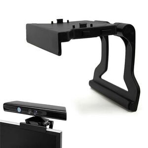 TV Clip Mount Stand Holder Adjustable for Xbox 360 Xbox360 Kinect Sensor Black